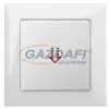 ELEKTRO-PLAST 1467-00 "Sentia" süllyesztett hotelkapcsoló, fehér, kerettel, kerettel