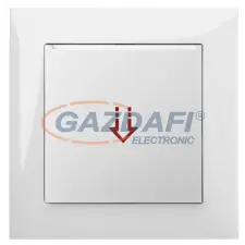 ELEKTRO-PLAST 1467-00 "Sentia" süllyesztett hotelkapcsoló, fehér, kerettel, kerettel villanyszerelés