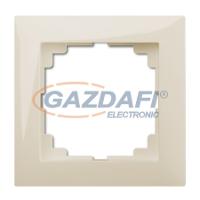 ELEKTRO-PLAST 1471-01 "Sentia" egyes keret, krém, IP20, 250V, 10A villanyszerelés