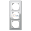 ELEKTRO-PLAST 1473-63 "Sentia" hármas üveg keret, ezüst, IP20, 250V, 10A