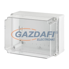 ELEKTRO-PLAST 2705-01 kötődoboz átlátszó fedéllel, 135x74x72mm, szürke, IP65 villanyszerelés