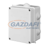 ELEKTRO-PLAST EP-0227-04 kötődoboz 6 kúpos kábelbevezetővel, csavaros fedéllel, 158x118x94mm, szürke, IP55