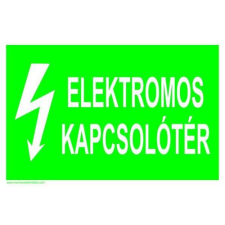  Elektromos kapcsolótér - műanyag, 150*100mm információs tábla, állvány