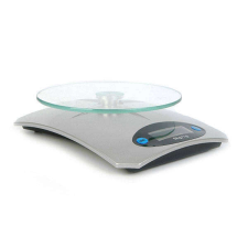  Elektronikus konyhai mérleg 5kg/1g , üveg tálcával konyhai mérleg