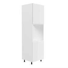  Élelmiszer szekrény, fehér/fehér extra magasfényű, jobb, AURORA D60P bútor