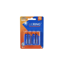  Elem tölthető akku AA ceruza HR6 2600mah 4 db/csomag, Bluering® tölthető elem