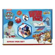  Elemes fújó filctoll szett, sablonnal, 6 tollal, Mancs őrjárat kreatív és készségfejlesztő