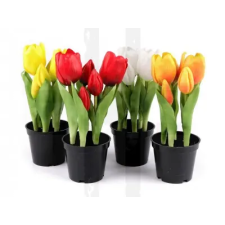  Élethű cserepes tulipán dekorációs kellék