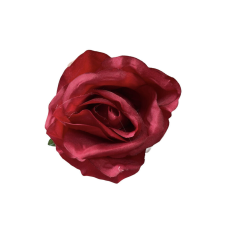  Élethű selyem nyílott rózsafej bordó 8 cm dekoráció