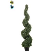  Élethű spirálos buxus bokor 150cm dekoráció