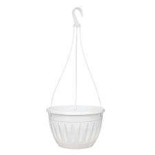Elif Plastik Függő virágtartó akasztóval 23×35.2cm 3.3L Szín: Fehér kerti tárolás