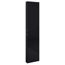 Elita For All szekrény 40x12.6x180 cm oldalt függő fekete 168326 fürdőszoba bútor