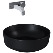 Elita Lorca mosdótál 41.5x41.5 cm kerek fekete 145084 fürdőkellék