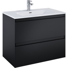 Elita Split szekrény 80x45.8x63.5 cm Függesztett, mosdó alatti fekete 168147 fürdőszoba bútor