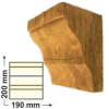 Elite Decor DecoWood Bükk-190 Univerzális konzol-03 (ED035)