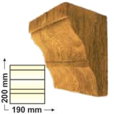 Elite Decor DecoWood Bükk-190 Univerzális konzol-03 (ED035) tapéta, díszléc és más dekoráció