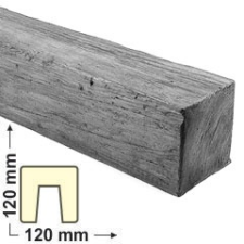 Elite Decor DecoWood Szürke-120 Modern gerenda (ED106) tapéta, díszléc és más dekoráció