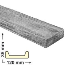 Elite Decor DecoWood Szürke-120 Modern poliuretán deszka panel (ET406) tapéta, díszléc és más dekoráció