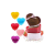 Elite Home 12 részes színes szilikon muffin sütőforma - szív alakú