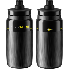 Elite Maillot Jaune 25´ 550 ml, fekete kulacs, kulacstartó