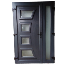  Eliza -2- Műanyag bejárati ajtó / 138x208 / Antracit / NYITHATÓ OLDALLAL - nyílászáró