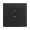 ELKO EP Hungary ELKOEP Fekete USB töltő aljzat (USB-A + USB-C) - komplett - mec21 (21381+90674_TPM+90910_TPM)
