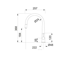 ELLECI - Csaptelep Athena Plus G40 Nero csaptelep