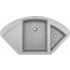 ELLECI Easy Corner M79 Gránit Sarok Mosogatótálca gyümölcsmosó medencével és csepegtetővel aluminium színű LMYCOR79