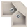  ELLECI LGUCOR39 - Mosogatótálca Unico CORNER sarok G39 Bianco soft