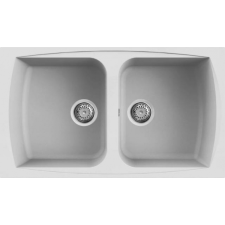 ELLECI Living 450 G68 Gránit Mosogatótálca dupla medencés bianco LGL45068 mosogatótálca