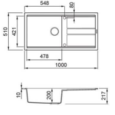 ELLECI - Mosogatótálca Best 480 K99 Dark Grey mosogatótálca