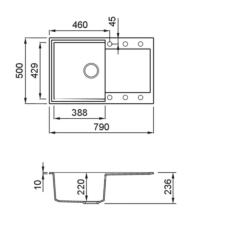 ELLECI - Mosogatótálca Easy 300 M73 titanium mosogatótálca