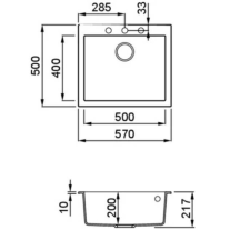 ELLECI - Mosogatótálca Quadra 105 G78 Espresso mosogatótálca