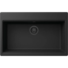 ELLECI - Mosogatótálca Time 130 G40 Nero fekete tartozékokkal (LG213040BKM) mosogatótálca