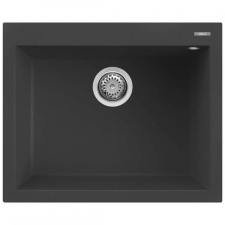 ELLECI Quadra 110 M70 Nero metal Gránit mosogatótálca (LMQ11070)Munkalapra szerelhető (LMQ11070) mosogatótálca