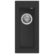 ELLECI Quadra 50 G40 Nero Gránit mosogatótálca (LGQ05040)Munkalapra szerelhető mosogatótálca