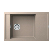 ELLECI Unico 305 Granitek Mosogatótálca - 78x50 cm, Csepptálcás, Tortora mosogatótálca