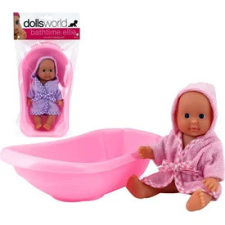  Ellie fürdethető baba káddal - 18 cm, többféle baba