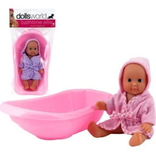 Ellie fürdethető baba káddal - 18 cm, többféle baba