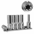 Ellient Tools Dugókulcs - crowafej klt. 1/2&#34; belső E-Torx E10-E20 hosszú 6 db-os (SW1413)