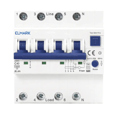 Elmark 40479AELEKTRONIKUS JEL4A 6kA 4P 16A/300mA RCBOJEL4A villanyszerelés