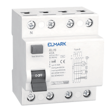 Elmark 40856BELECTROMAG. JEL1B áramvédő kapcsoló, 10kA, 4P, B típus, 63A/30mAJEL7B villanyszerelés