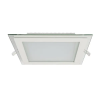 Elmark 99LED645 Süllyesztett szögletes LED panel üveg borítással, Epistar SMD, 18W, 230V, 1440lm, 2700-3000K, fehér, 200x200mm, IP40, A++-A, 30000h
