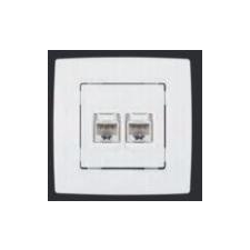 Elmark City telefon RJ11+ számítógép RJ45 dugalj villanyszerelés