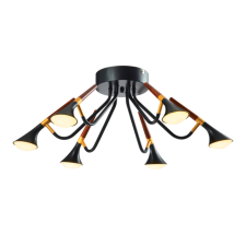 Elmark Duncan led csillár-matt fekete/fa-30W-3000K-Elmark világítás