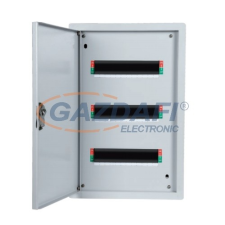 Elmark falon kívüli fém elosztószekrény, 36 modul, 2 sor, 482x428x110mm, IP40, fehér villanyszerelés