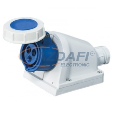 Elmark falra szerelhető ipari dugalj, 32A, 1P+N+E, 230V, IP67 villanyszerelés