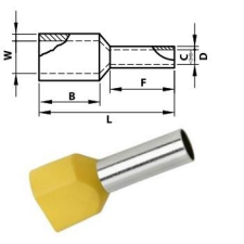 Elmark Iker érvéghüvely 2x6mm2 villanyszerelés