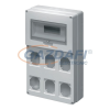 Elmark ipari csatlakozódoboz, üres, 6 aljzat, 8 modul, IP65, 320x510x135mm, szürke