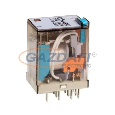 Elmark ipari relé, 24V DC, 168 Ohm, 2Z+2NY villanyszerelés